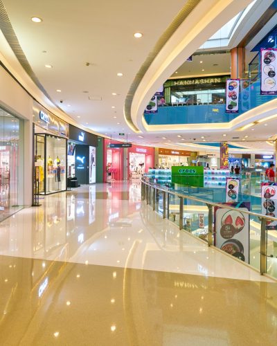 SHENZHEN, CHINA - APRIL 09, 2019: interior shot of Coastal City shopping mall.